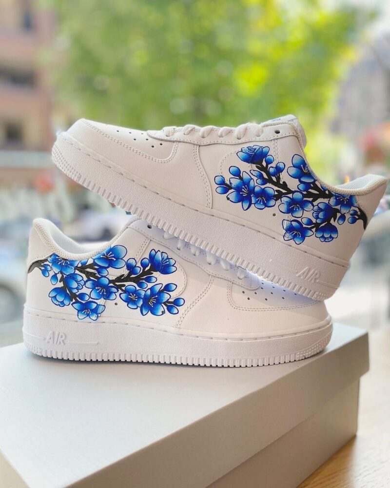 Blue Cherry Blossom Air Force 1 Custom