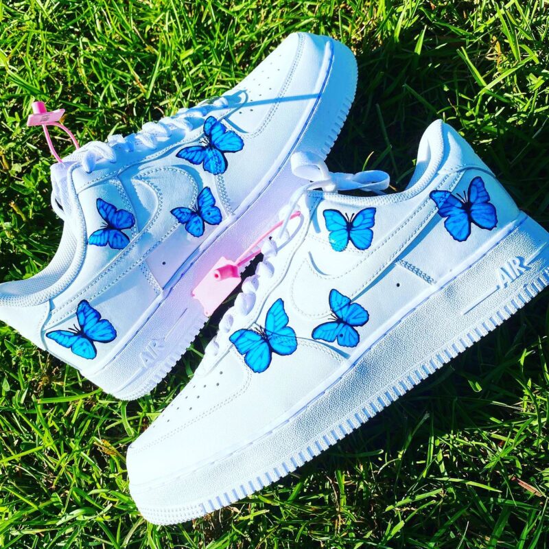 Blue Monarch Butterfly Air Force 1 Custom