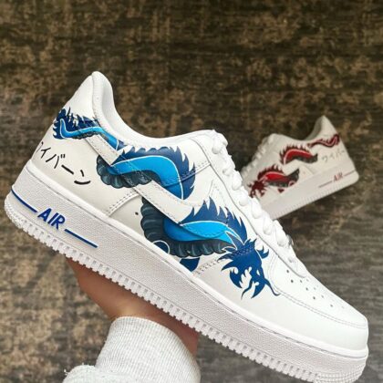 Blue and Red Dragon Air Force 1 Custom