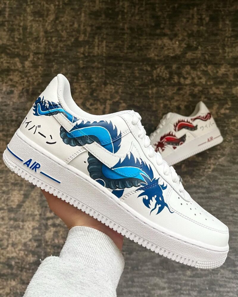 Blue and Red Dragon Air Force 1 Custom