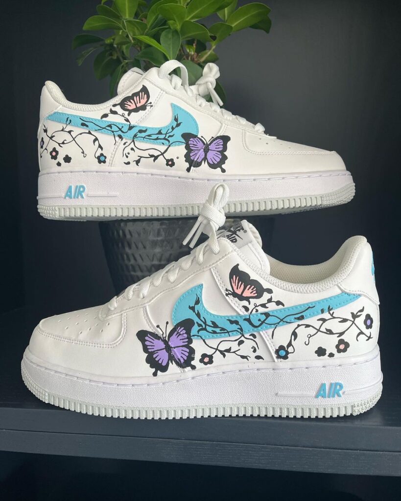 custom air force 1 women's butterfly