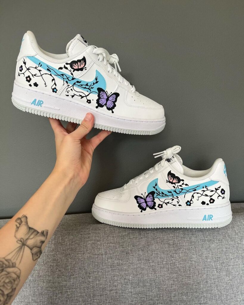 custom air force 1 women's butterfly