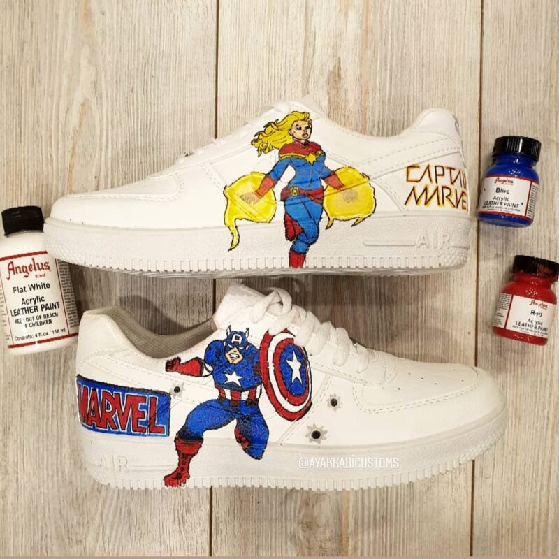 Captain America x Captain Marvel Air Force 1 Custom