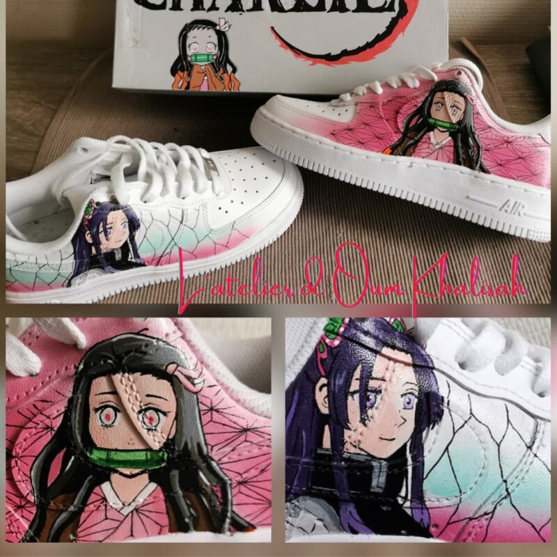 Demon Slayer Kimetsu no Yaiba - Nezuko x Kanae Air Force 1 Custom