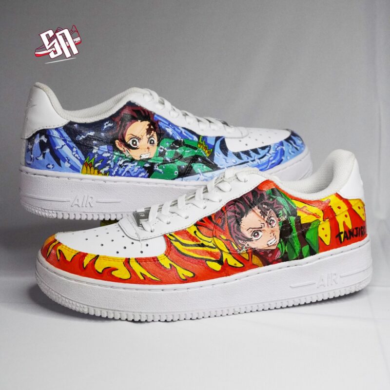 Demon Slayer Kimetsu no Yaiba - Tanjiro Air Force 1 Custom - Daniel Customs