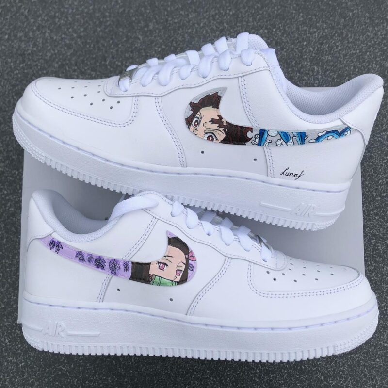 Demon Slayer Kimetsu no Yaiba - Tanjiro x Nezuko Air Force 1 Custom