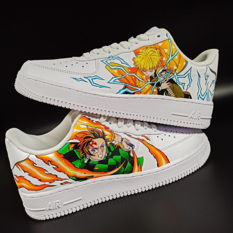 Demon Slayer Kimetsu no Yaiba - Tanjiro x Zenitsu Air Force 1 Custom