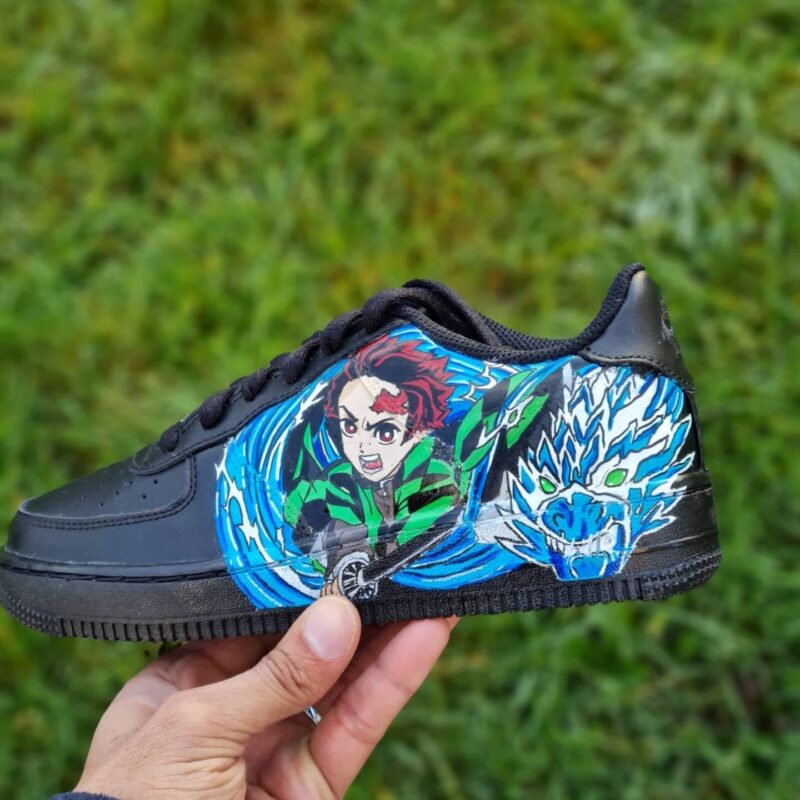 Demon Slayer Kimetsu no Yaiba - Tanjiro x Zenitsu Air Force 1 Custom