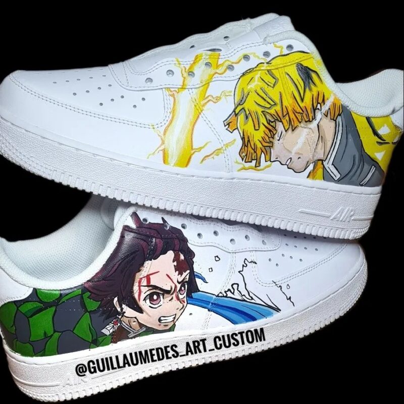 Demon Slayer Kimetsu no Yaiba - Tanjiro x Zenitsu Air Force 1 Custom