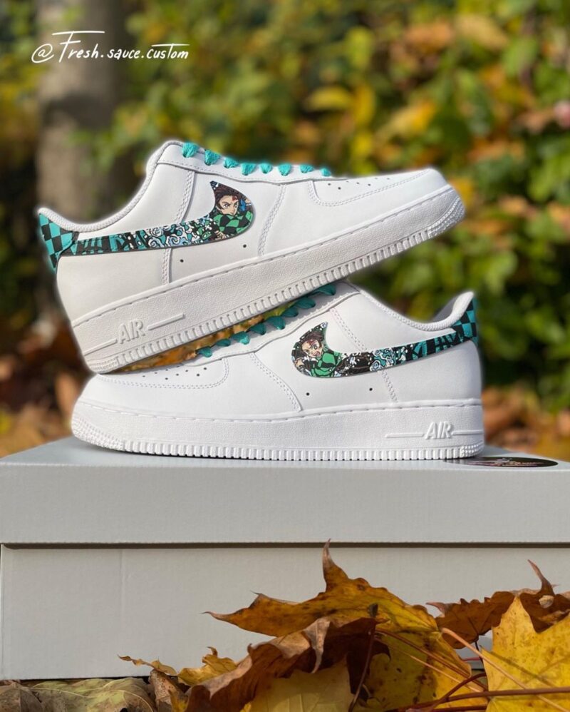 Demon Slayer Kimetsu no Yaiba - Tanjizo Air Force 1 Custom