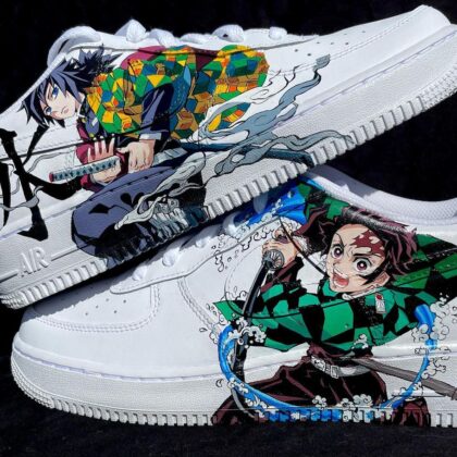 Demon Slayer Kimetsu no Yaiba - Tanjizo x Giyu Air Force 1 Custom