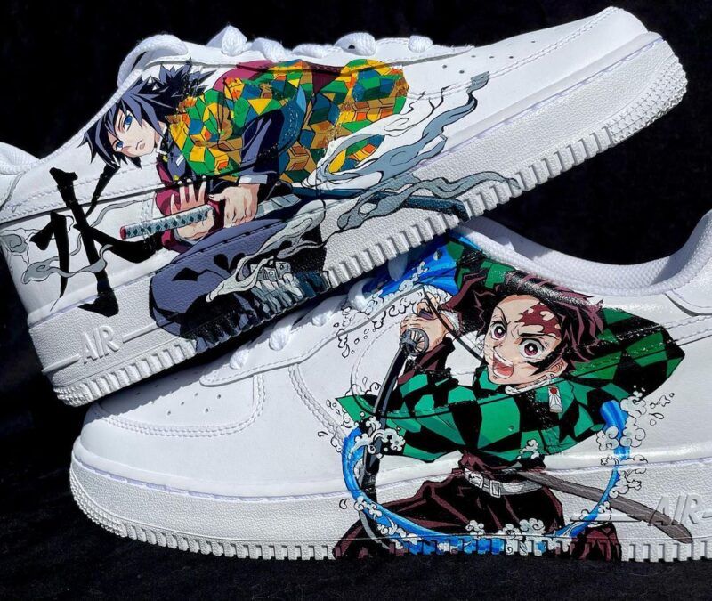 Demon Slayer Kimetsu no Yaiba - Tanjizo x Giyu Air Force 1 Custom