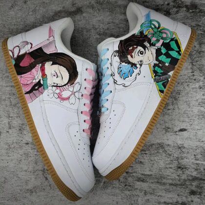 Demon Slayer Kimetsu no Yaiba - Tanjizo x Nezuko Air Force 1 Custom