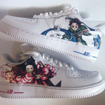 Demon Slayer Kimetsu no Yaiba - Tanjizo x Nezuko Air Force 1 Custom