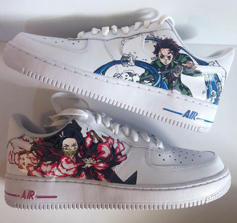 Demon Slayer Kimetsu no Yaiba - Tanjizo x Nezuko Air Force 1 Custom