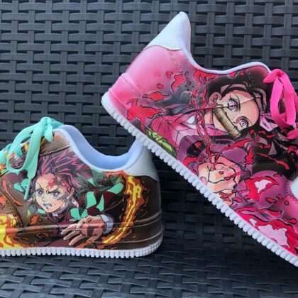 Demon Slayer Kimetsu no Yaiba - Tanjizo x Nezuko Air Force 1 Custom