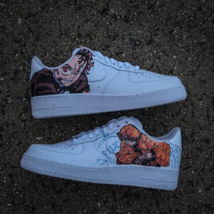 Demon Slayer Kimetsu no Yaiba - Tanjizo x Zenitsu Air Force 1 Custom