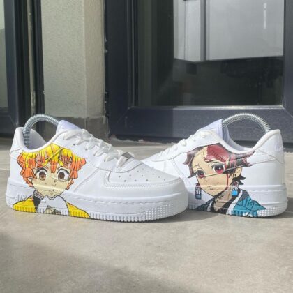 Demon Slayer Kimetsu no Yaiba - Tanjizo x Zenitsu Air Force 1 Custom