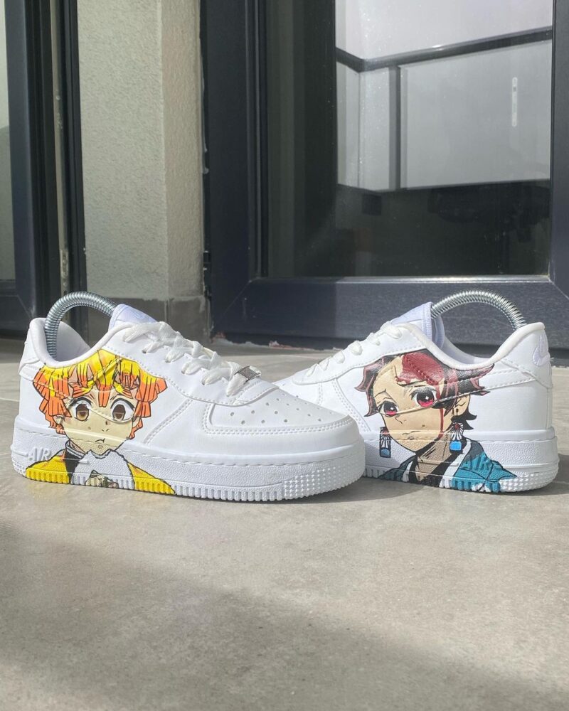 Demon Slayer Kimetsu no Yaiba - Tanjizo x Zenitsu Air Force 1 Custom