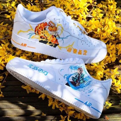 Demon Slayer Kimetsu no Yaiba - Tanjizo x Zenitsu Air Force 1 Custom