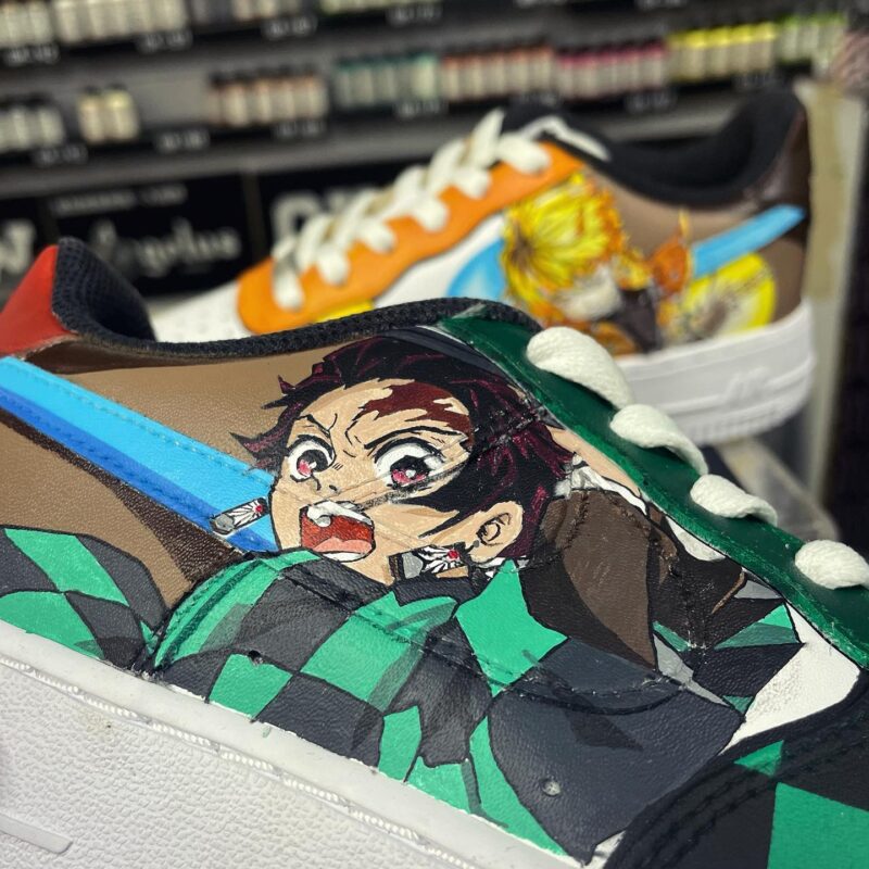 Demon Slayer Kimetsu no Yaiba - Tanjizo x Zenitsu Air Force 1 Custom