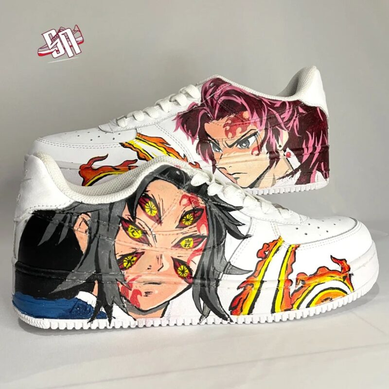 Demon Slayer Kimetsu no Yaiba - Yoriichi x Kokushibo Air Force 1 Custom