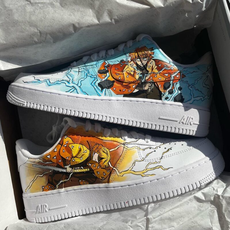 Demon Slayer Kimetsu no Yaiba - Zenitsu Air Force 1 Custom