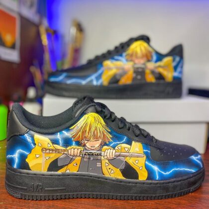 Demon Slayer Kimetsu no Yaiba - Zenitsu Air Force 1 Custom