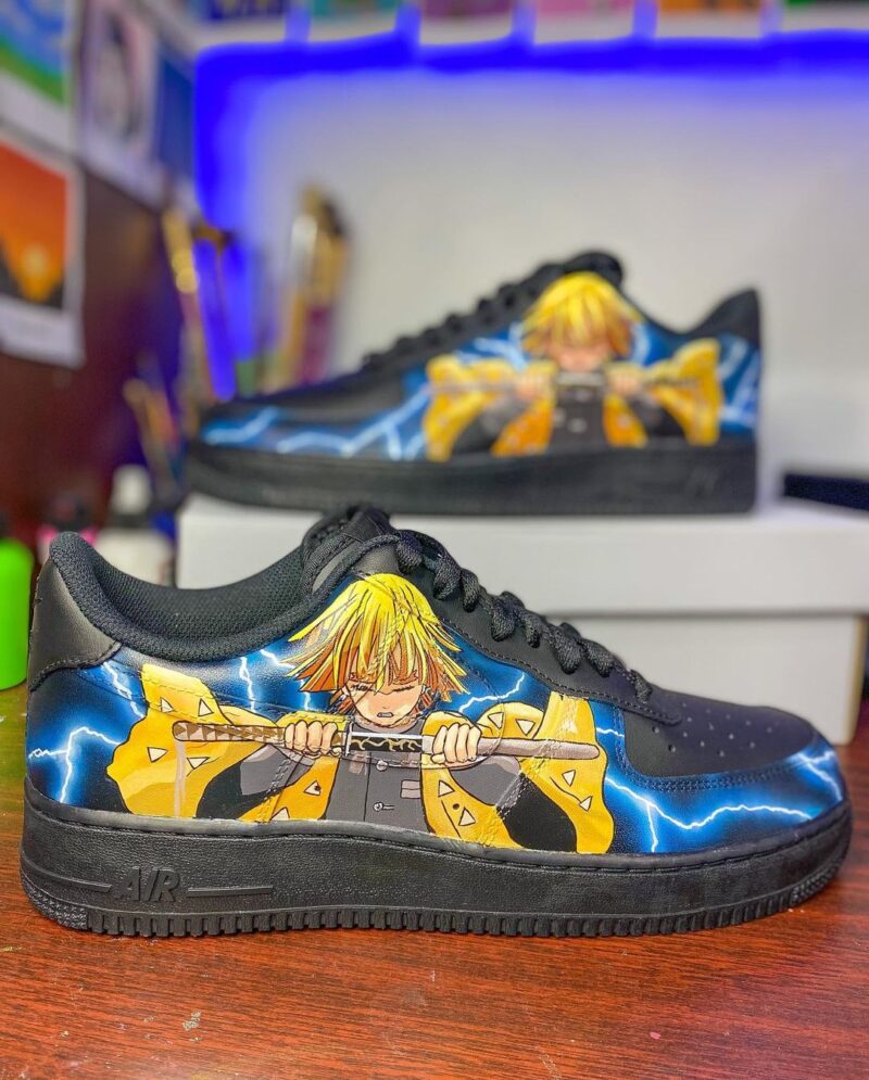 Demon Slayer Kimetsu no Yaiba - Zenitsu Air Force 1 Custom