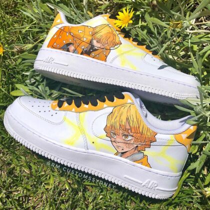 Demon Slayer Kimetsu no Yaiba - Zenitsu Air Force 1 Custom