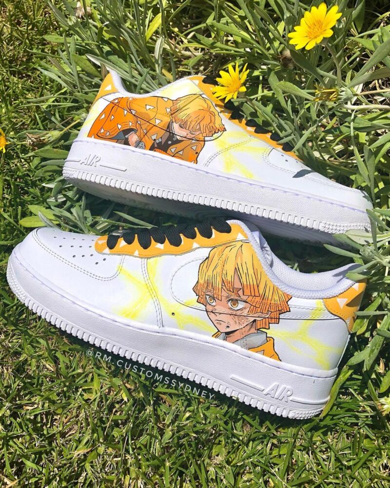 Demon Slayer Kimetsu no Yaiba - Zenitsu Air Force 1 Custom