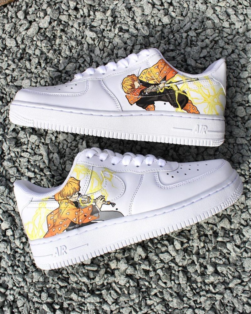 Demon Slayer Kimetsu no Yaiba - Zenitsu Air Force 1 Custom