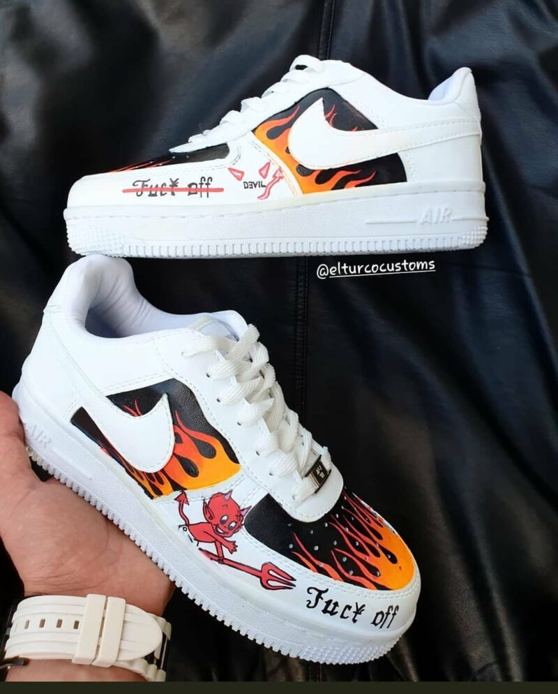 Devil and Fire Air Force 1 Custom