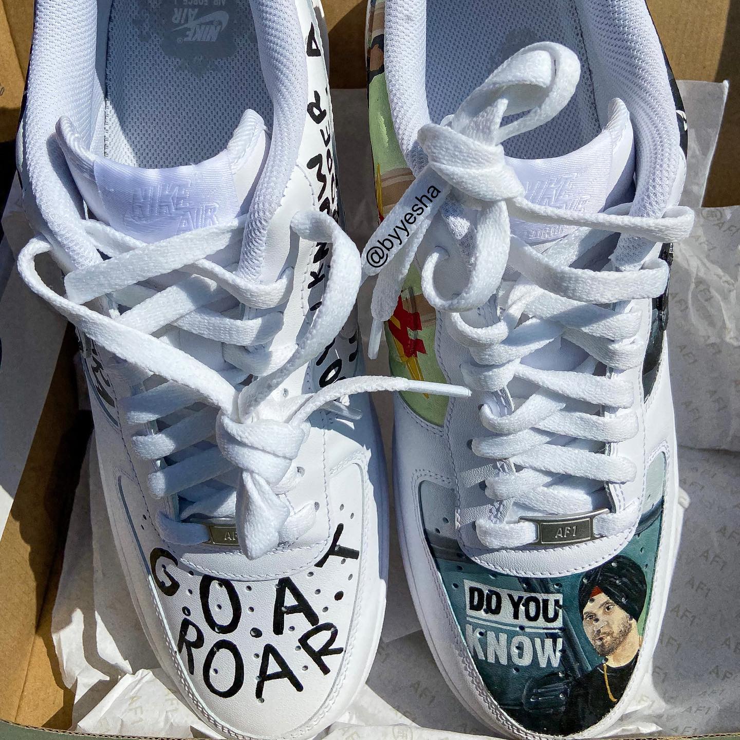 Diljit Dosanjh GOAT Custom AF1s  Jordans sneakers, Sneakers nike