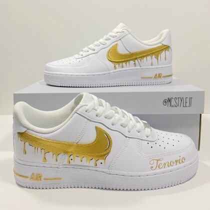 Gold Drip Air Force 1 Custom