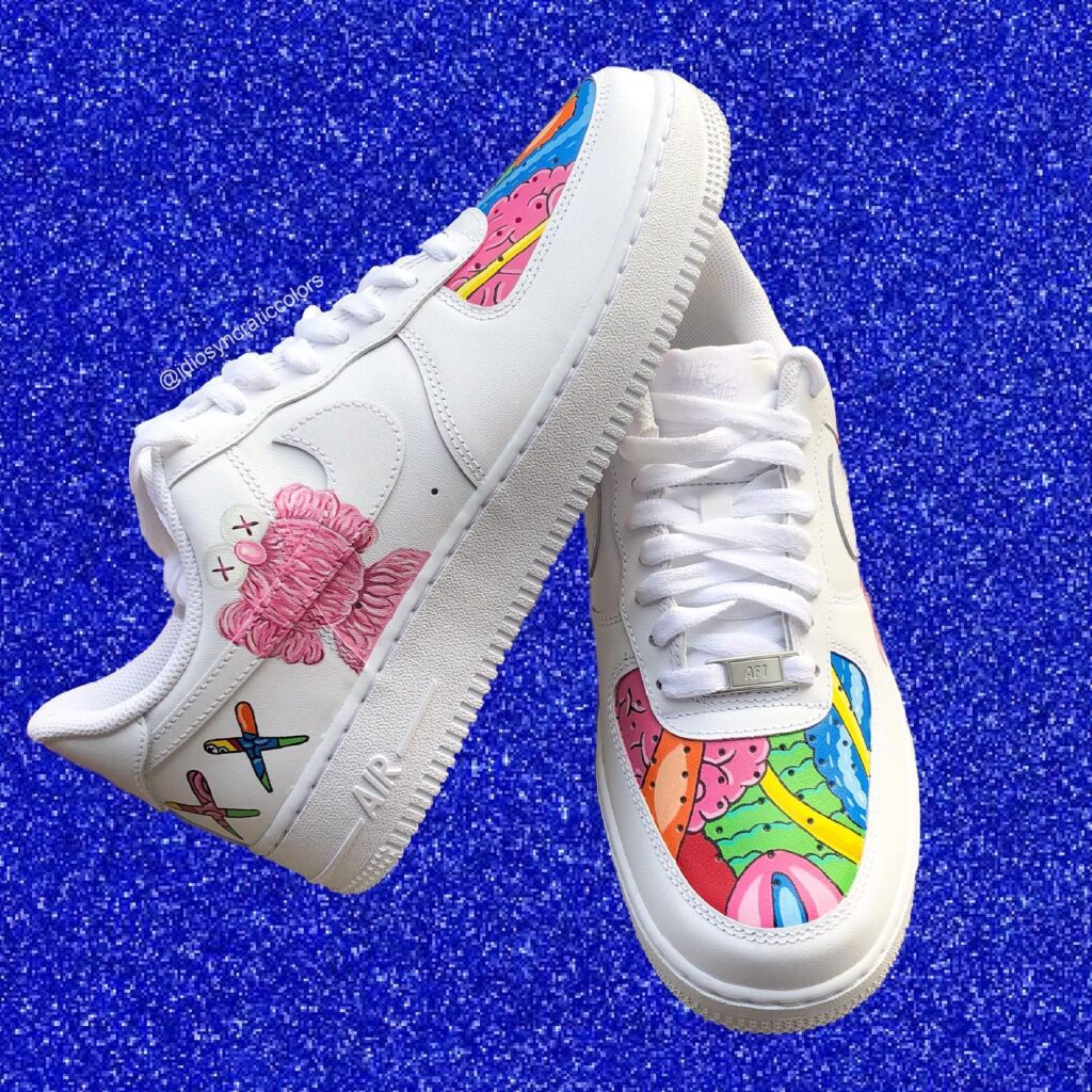 custom kaws air force 1