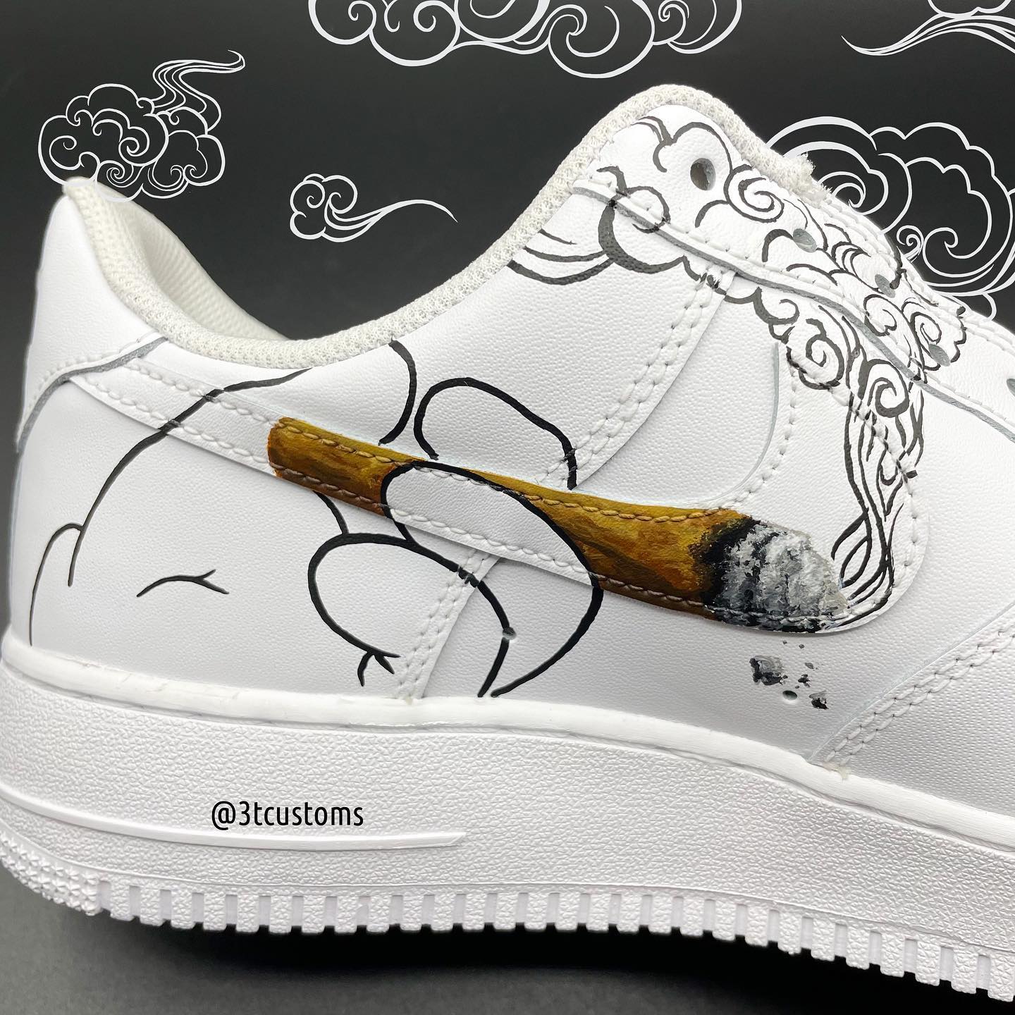 Kaws Cartoon Dior Air Force 1 Shoes - Tagotee