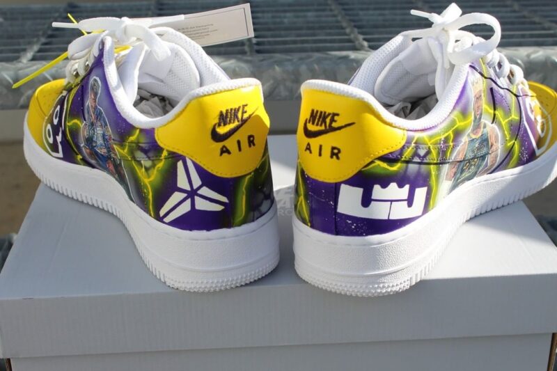 LeBron James x Kobe Bryant Air Force 1 Custom - Image 2