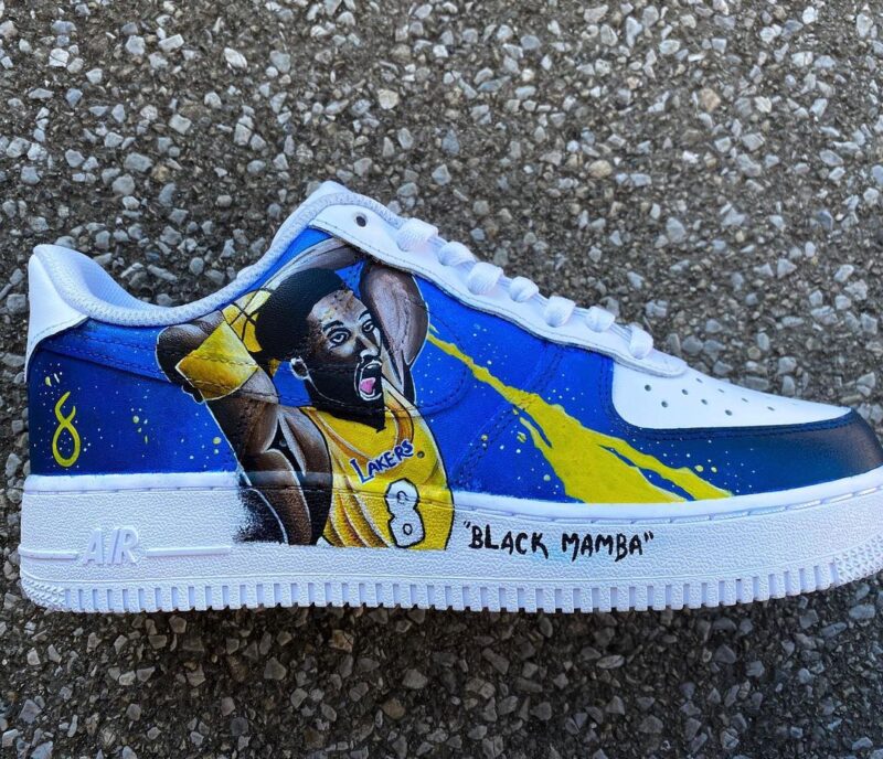 LeBron James x Kobe Bryant Air Force 1 Custom - Image 2