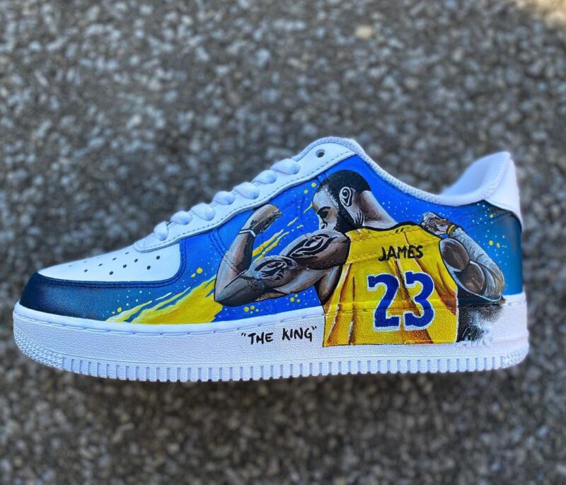 LeBron James x Kobe Bryant Air Force 1 Custom - Image 3