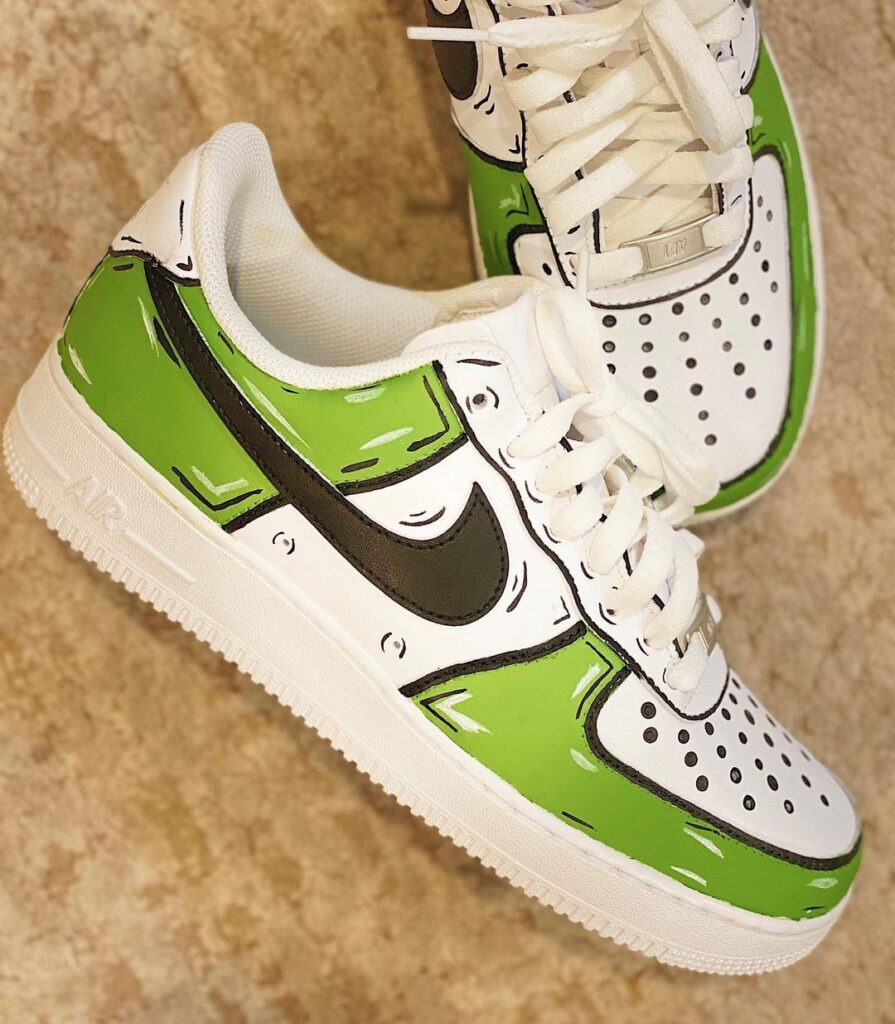 custom green air force 1