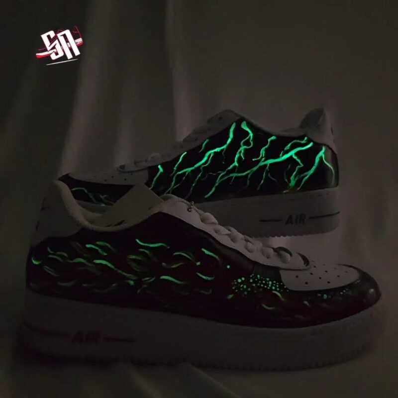 Lightning Breathing x Sun Breathing Air Force 1 Custom - Image 3