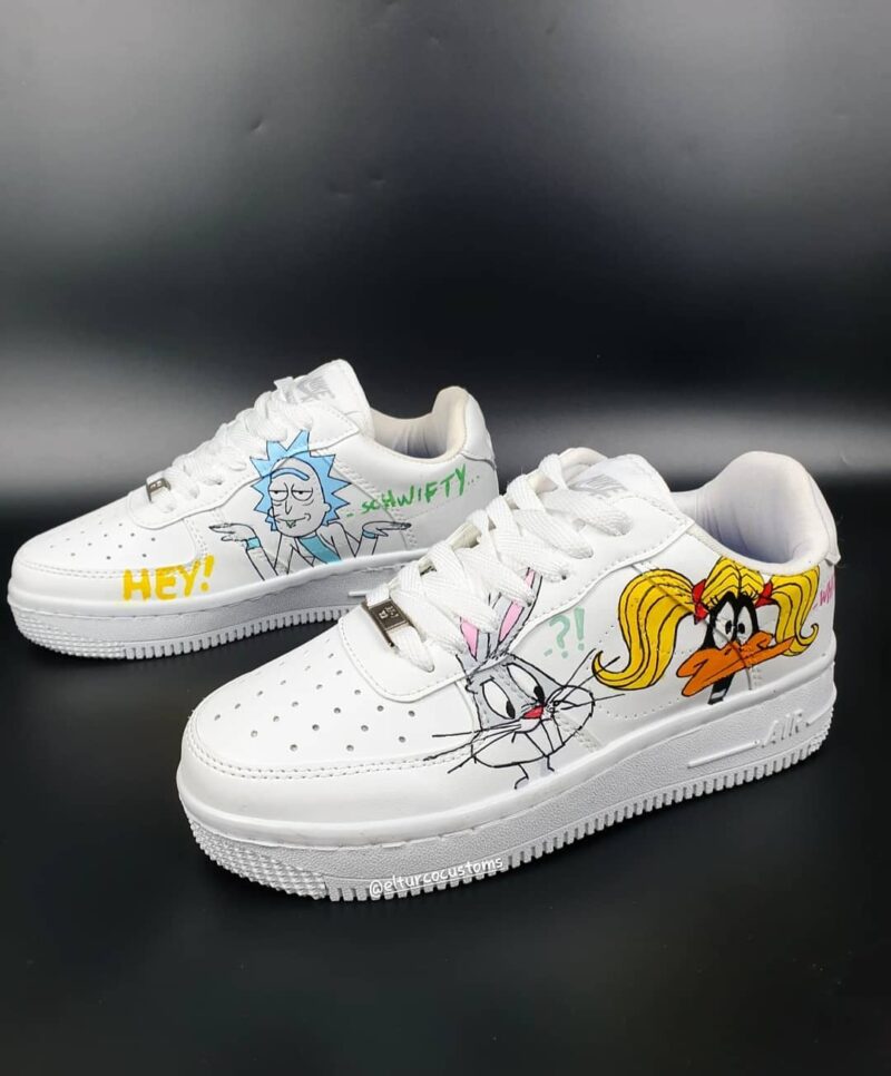 Looney Tunes x Rick and Morty Air Force 1 Custom