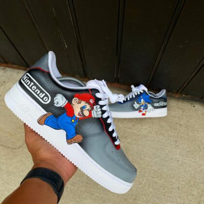 Mario x Sonic Air Force 1 Custom