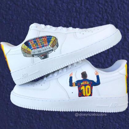 Messi and Camp Nou Air Force 1 Custom