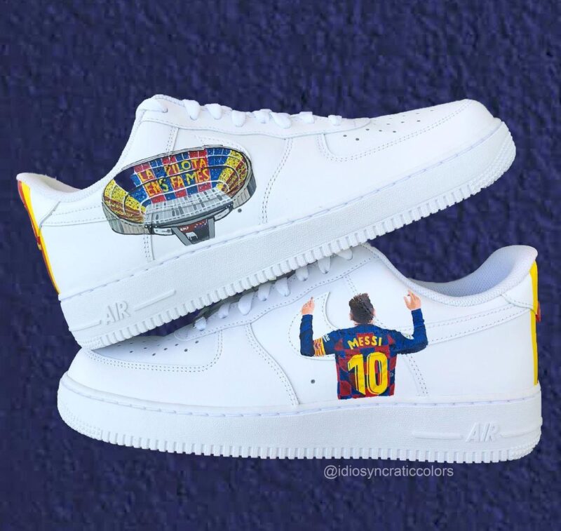 Messi and Camp Nou Air Force 1 Custom