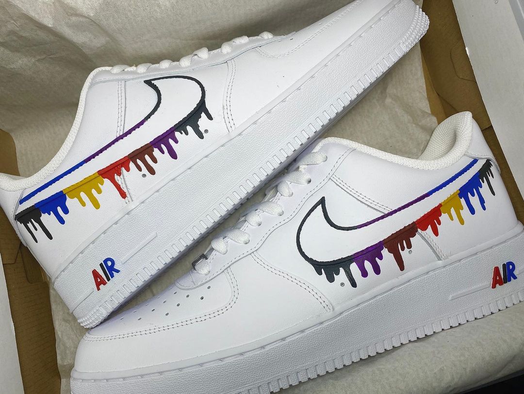 Multicolor Drip Air Force 1 Custom - Daniel Customs