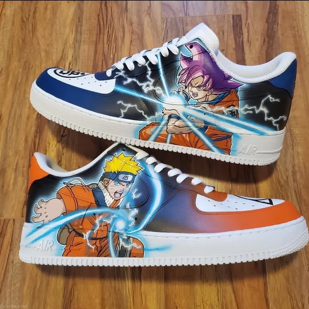 Naruto x Goku Air Force 1 Custom - Daniel Customs