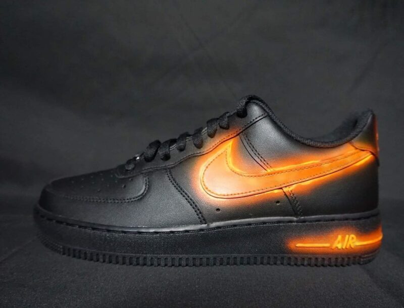 Neon Flamme Air Force 1 Custom