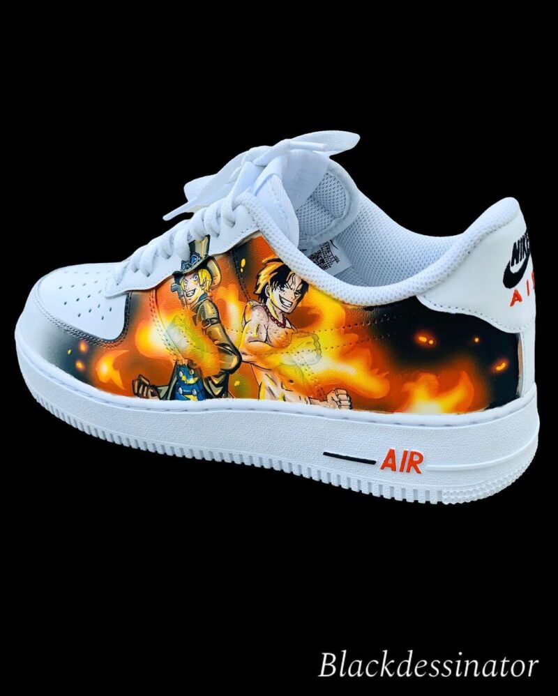 One Piece - ACE x Sabo Air Force 1 Custom - Daniel Customs